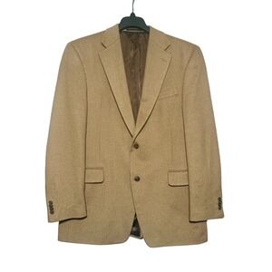 Arnold Brant‎ Mens 100% Camel Hair Blazer Tan Two Button Sport Coat 44L Office